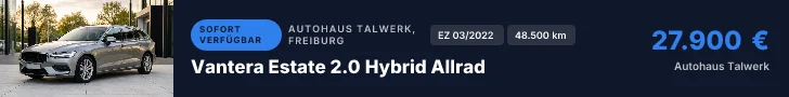 Leaderboard, 728 mal 90 Pixel: Vantera Estate 2.0 Hybrid Allrad, Autohaus Talwerk