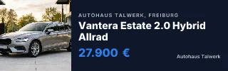 Mobilanzeige hoch, 320 mal 100 Pixel: Vantera Estate 2.0 Hybrid Allrad, Autohaus Talwerk