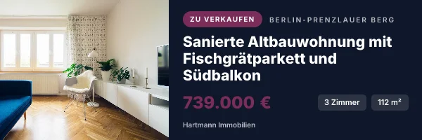 E-Mail-Kopf, 600 mal 200 Pixel: Sanierte Altbauwohnung mit Fischgrätparkett und Südbalkon, Hartmann Immobilien
