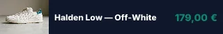 Mobilanzeige, 320 mal 50 Pixel: Halden Low — Off-White, Nordwerk Store
