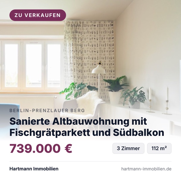 Dieselbe Grafik als Nachbar: helles Panel unter dem Foto, dunkler Text, derselbe Akzent.