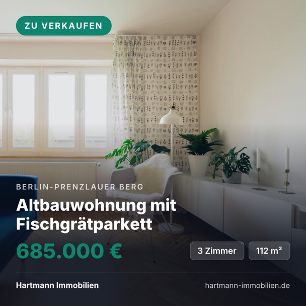 Dieselbe Grafik nach der Korrektur mit dem Preis 685.000 €, neu gesetzt wenige Sekunden nach der Prüfung, die die Änderung erkannt hat.
